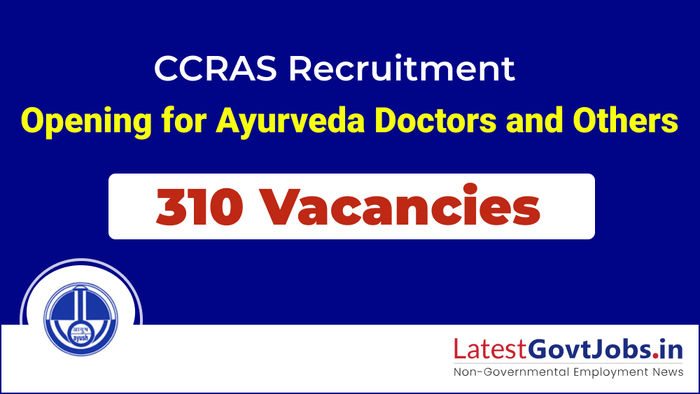 CCRAS Recruitment 2022 38 Officer and Other Posts