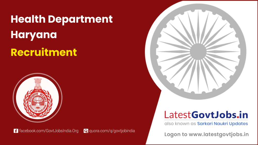 Health Dept Haryana Recruitment 2022 52 Consultant and Others