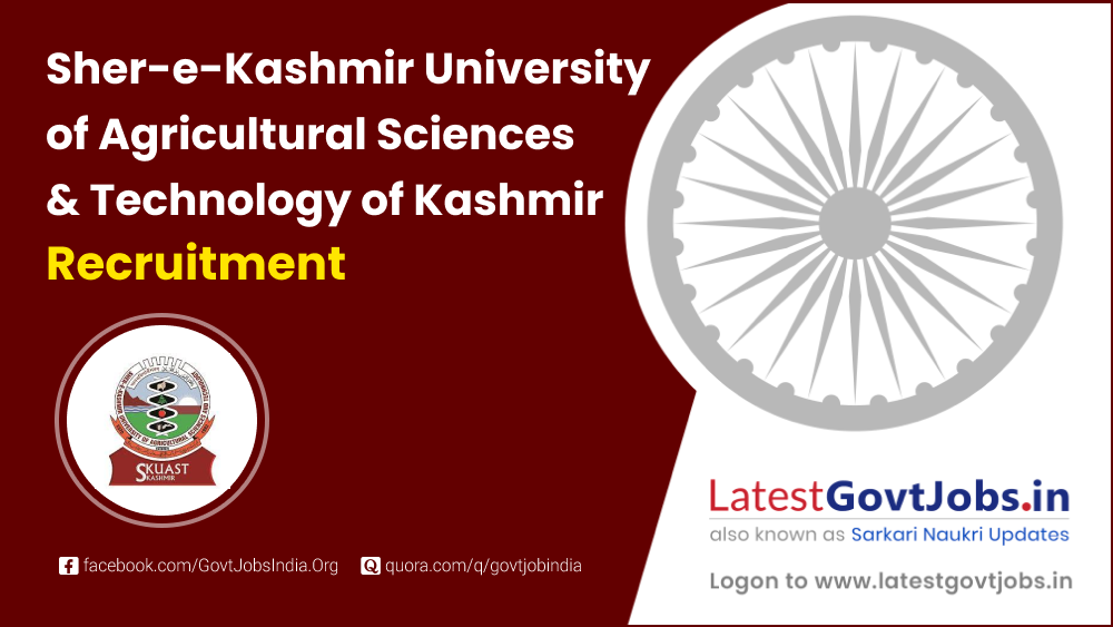Sher-e-Kashmir University of Agricultural Sciences and Technology of Kashmir-Recruitment
