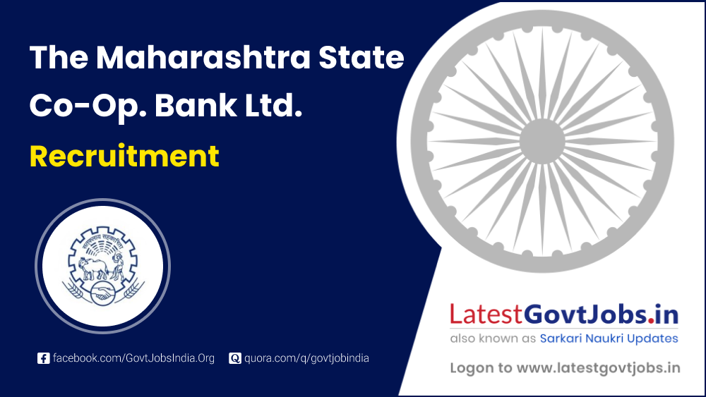 The Maharashtra State Co-Op. Bank Ltd. Recruitment
