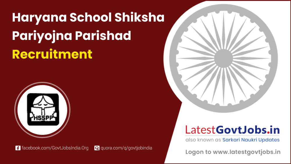 Haryana School Shiksha Pariyojna Parishad Recruitment